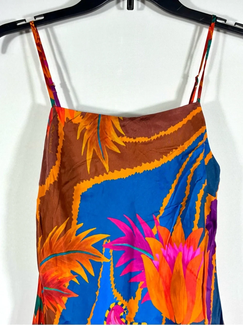 Farm Rio Vintage Wave Multicolor Floral Viscose Maxi Dress Medium NWT - Picture 9 of 16